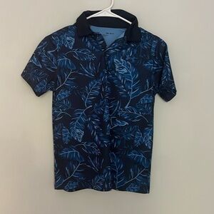 Boys Under Armour navy blue polo shirt size M